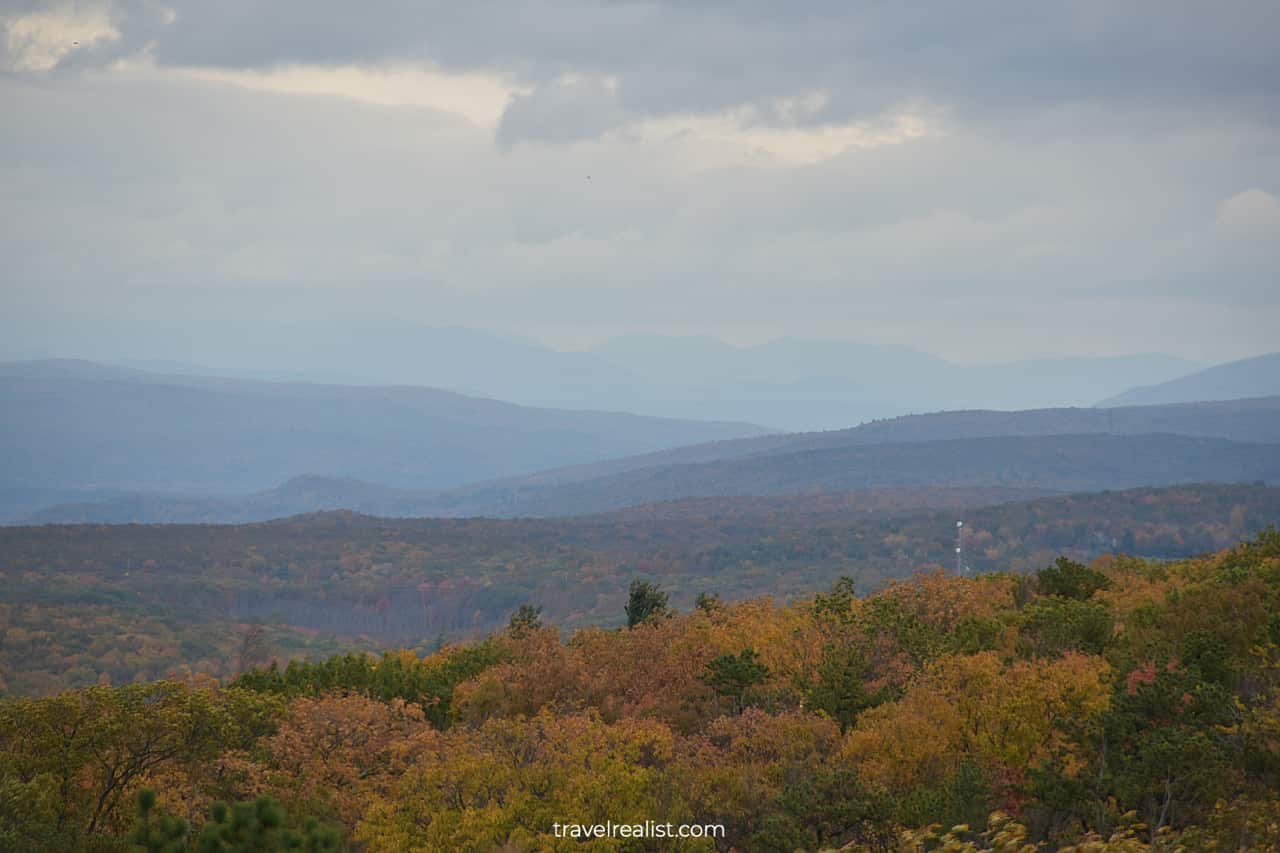 Mountain ridge views in High Point State Park, New Jersey, US