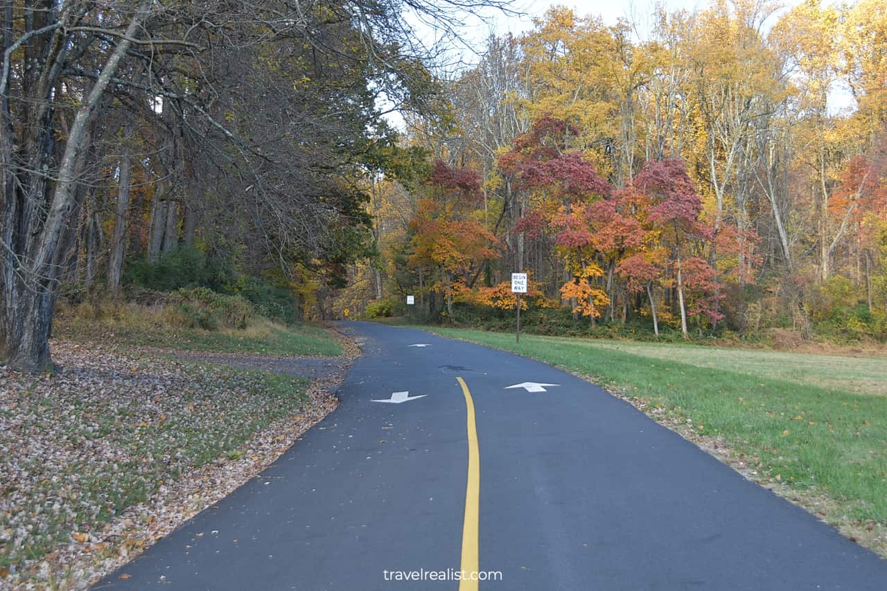 Road in Jockey Hollow in Morristown National Historical Park, New Jersey, US