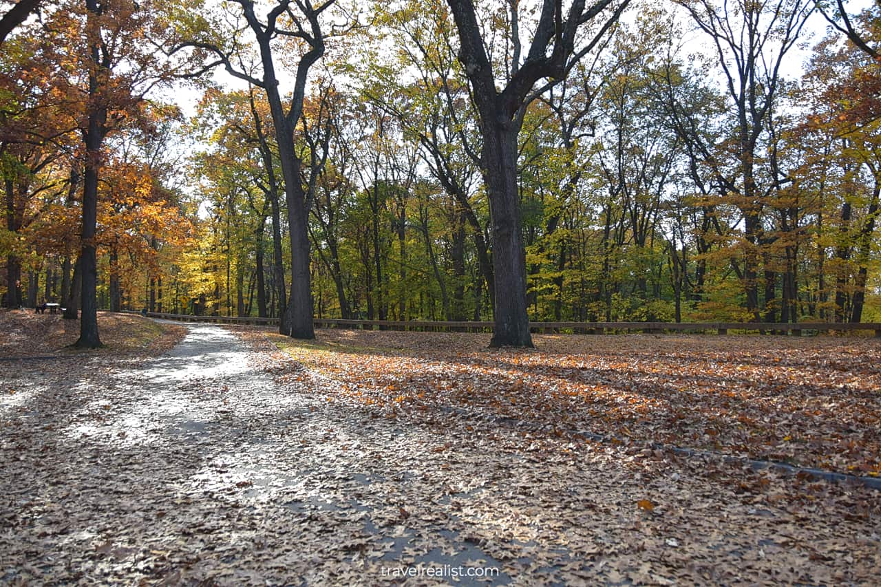 Road in Fort Nonsense in Morristown National Historical Park, New Jersey, US