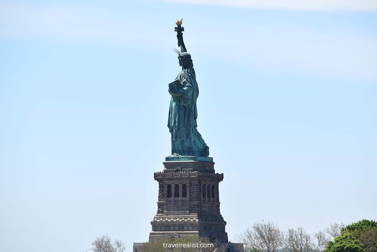 Statue of Liberty views from Ellis Island, New Jersey, US