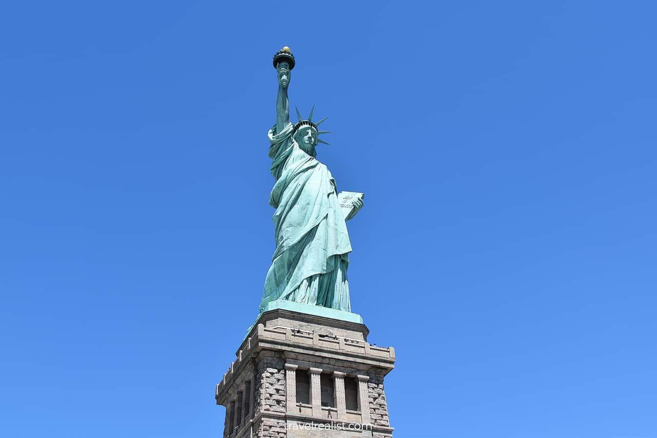 Statue of Liberty in New York Harbor, US