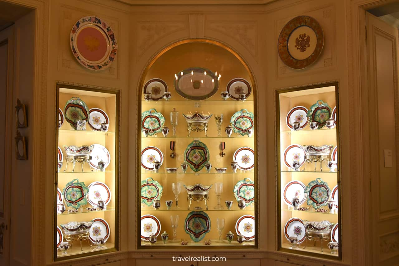 Items in Russian Porcelain Room in Hillwood Estate in D.C., United States