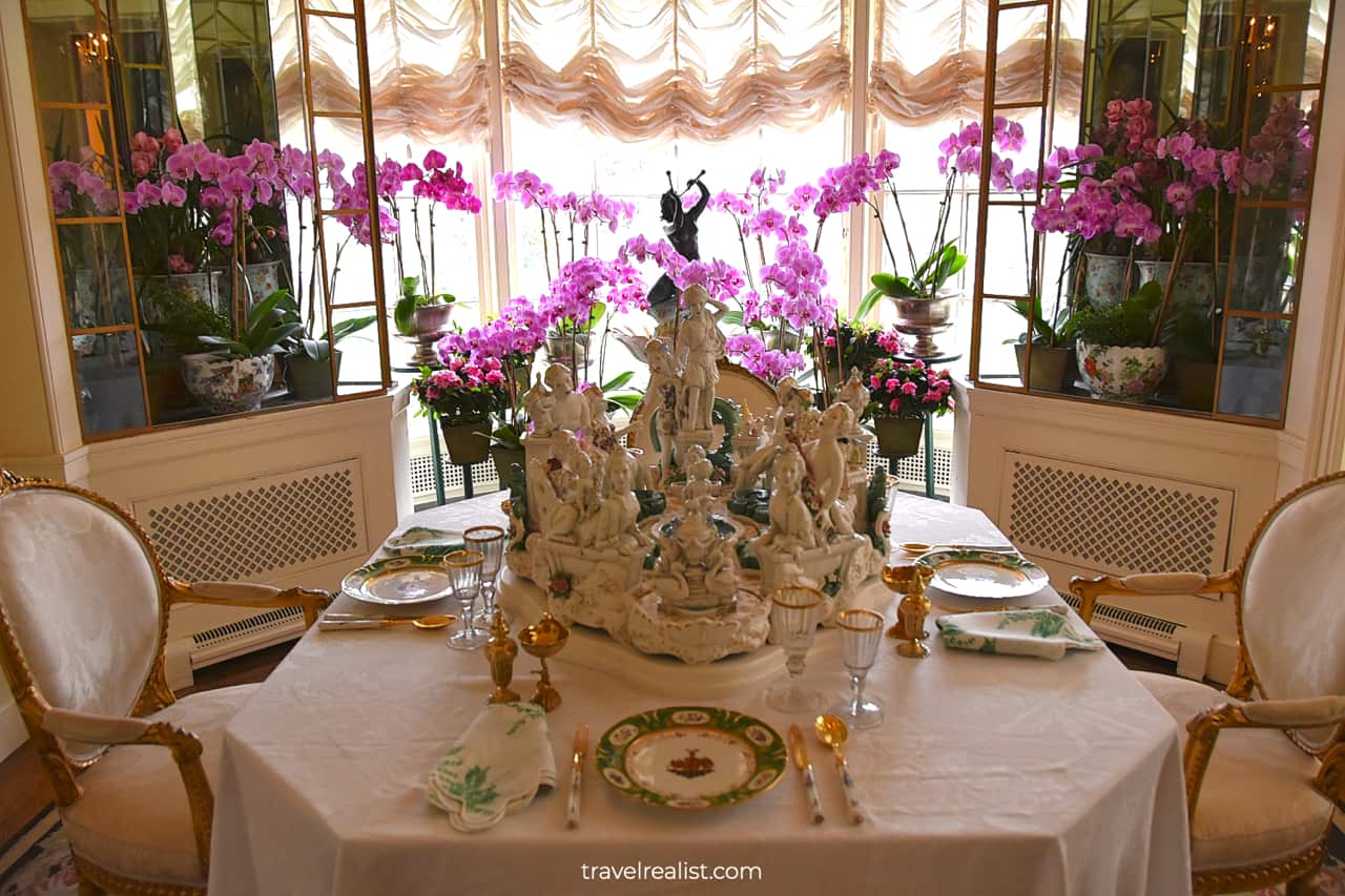 Breakfast room in Hillwood Estate in D.C., United States