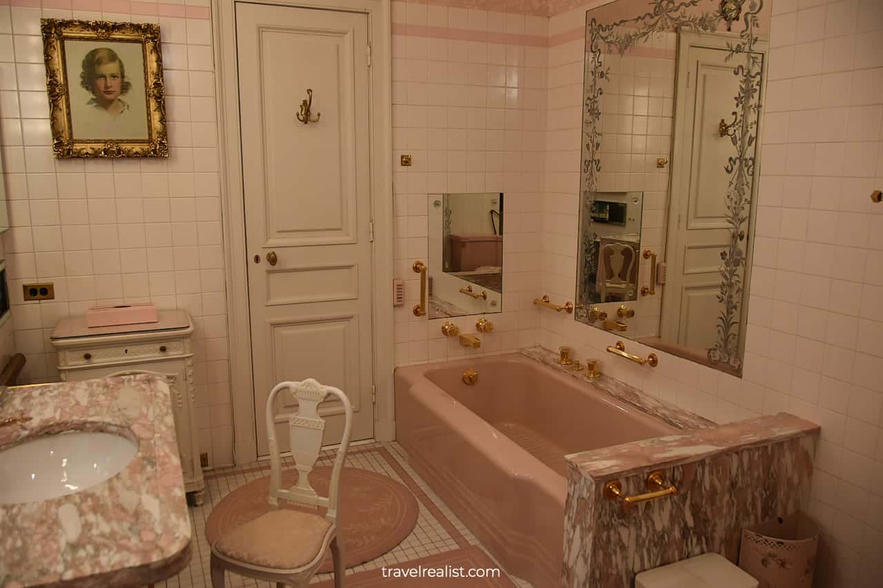 Bathroom in Post Bedroom Suite of Hillwood Estate in D.C., United States