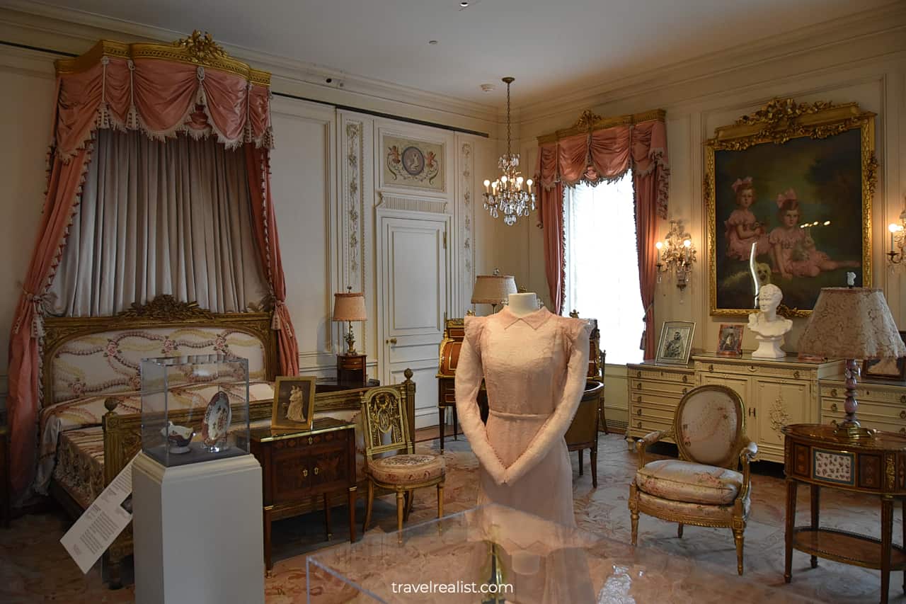 Bedroom and Dressing Room in Post Bedroom Suite of Hillwood Estate in D.C., United States
