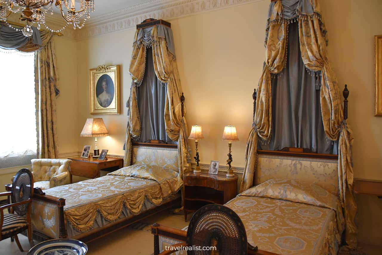 Two beds in Adam Bedroom in Hillwood Estate in D.C., United States