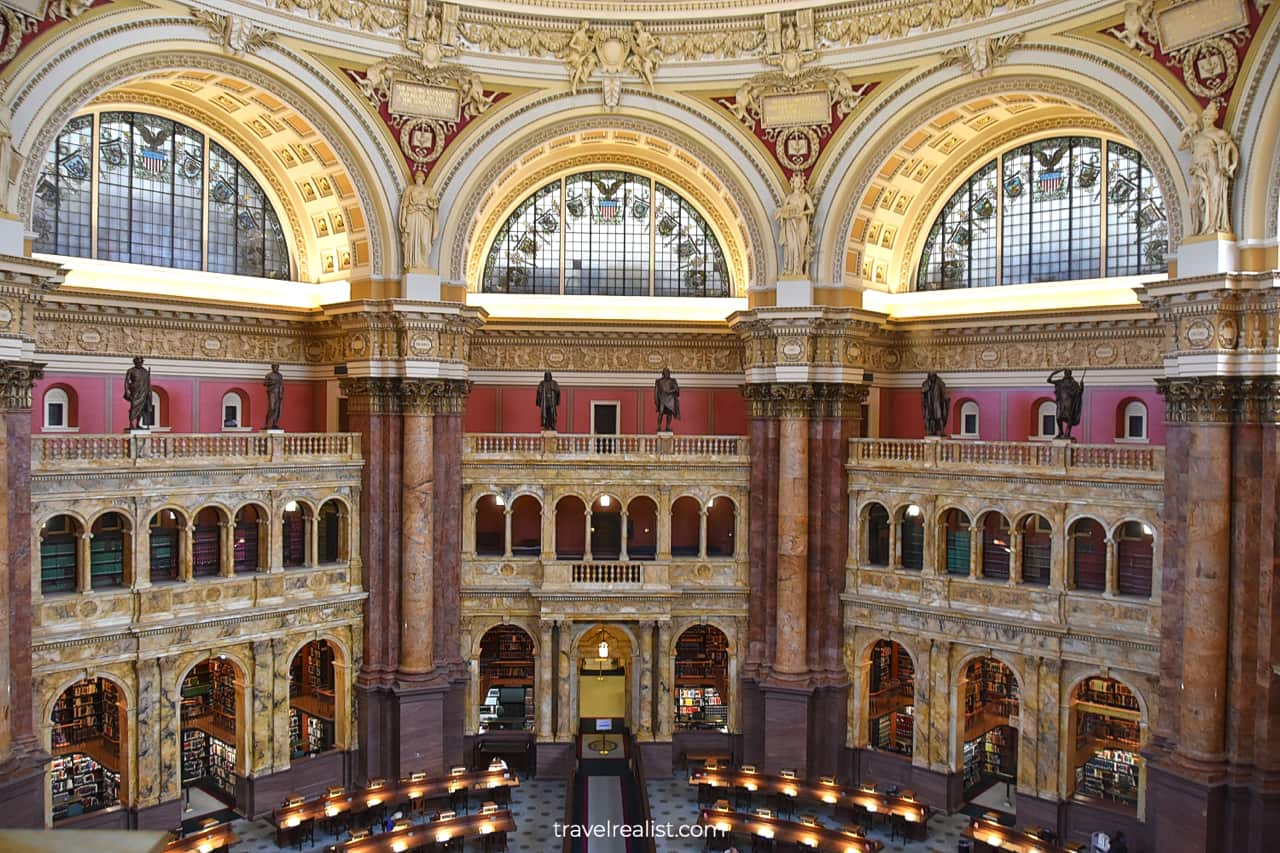 Main Reading Room at Library of Congress in Washington, D.C., United States