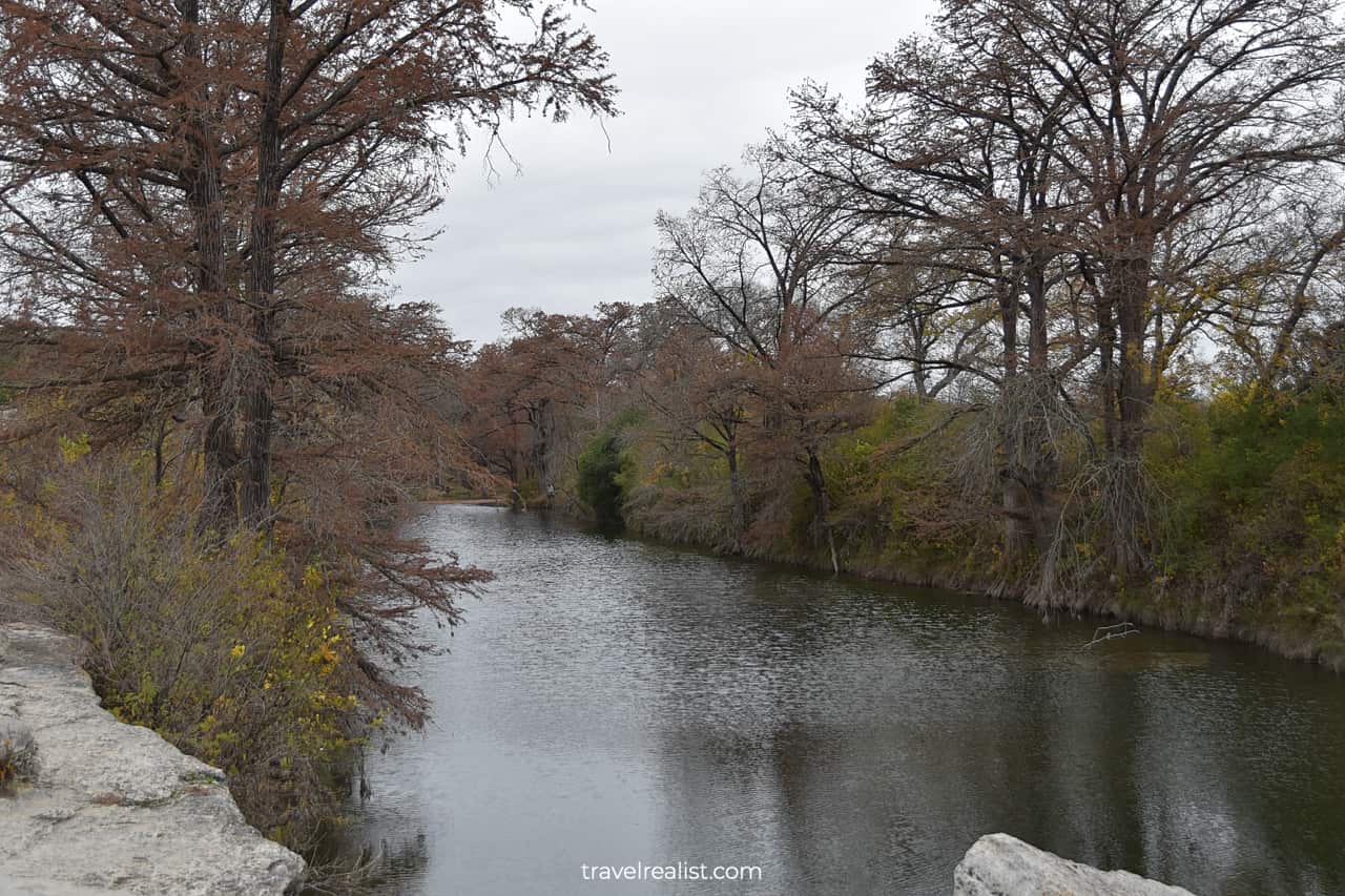 Onion Creek and cypress trees in McKinney Falls State Park in Austin, Texas, US