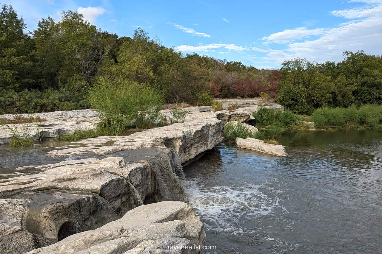 Lower Falls in McKinney Falls State Park in Austin, Texas, US