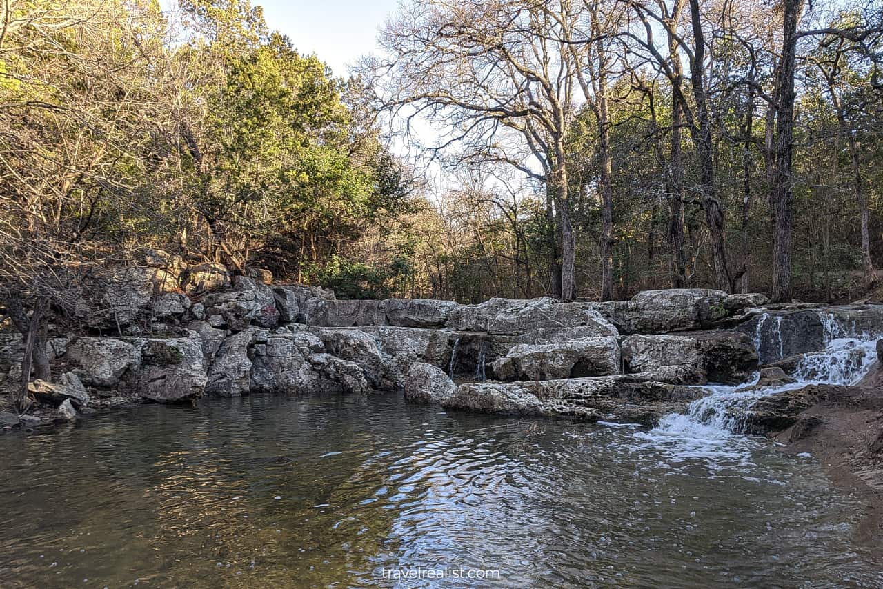 Waterfall in Balcones District Park in Austin, Texas, US