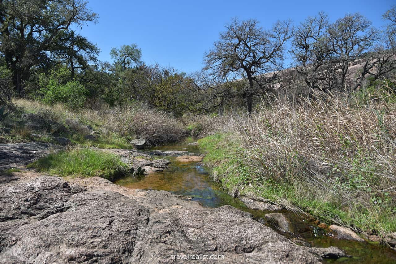 Sandy Creek in Enchanted Rock State Natural Area, Texas, US