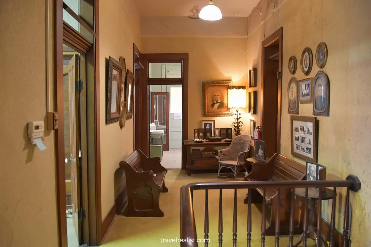 Upstairs Hall in Flower Hill Urban Homestead museum in Austin, Texas, US