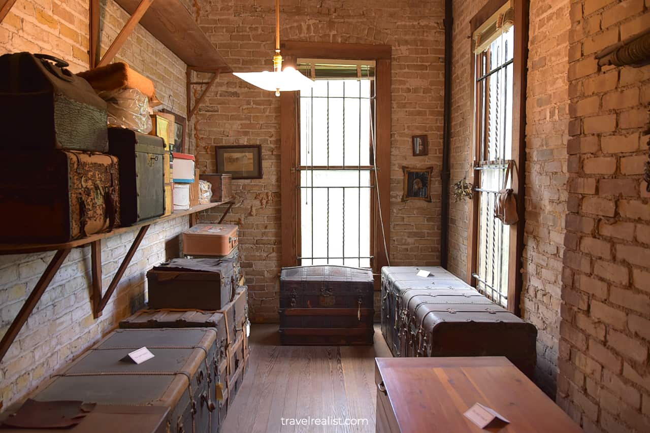 Packing Closet in Flower Hill Urban Homestead museum in Austin, Texas, US