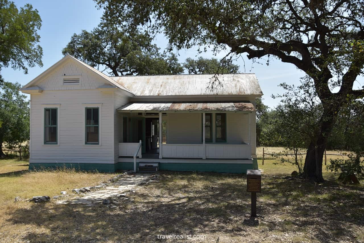 Rust House, starting point of guided hike, in Honey Creek State Natural Area near San Antonio, Texas, US