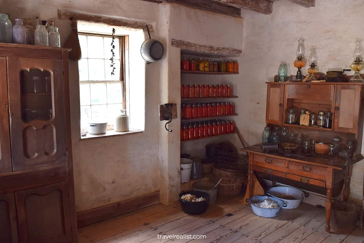 Homestead at Sauer-Beckmann Living History Farm in Lyndon B. Johnson State Park & Historic Site, Texas, US