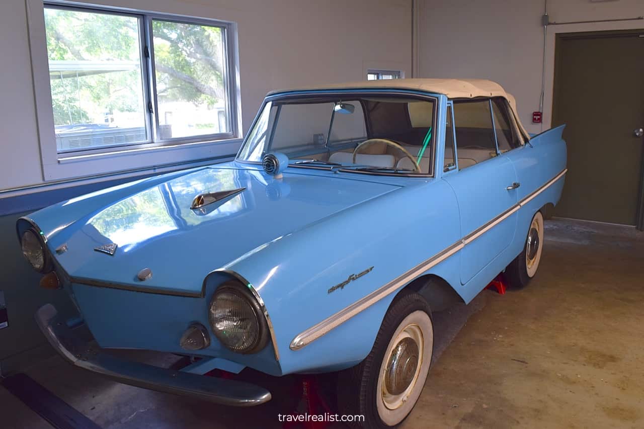 Car at Klein Shop in Lyndon B. Johnson National Historical Park, Texas, US