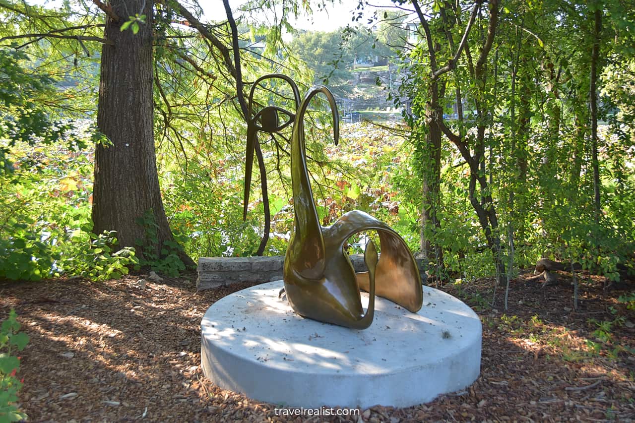 Swan Mother in The Contemporary Austin Laguna Gloria in Texas, US