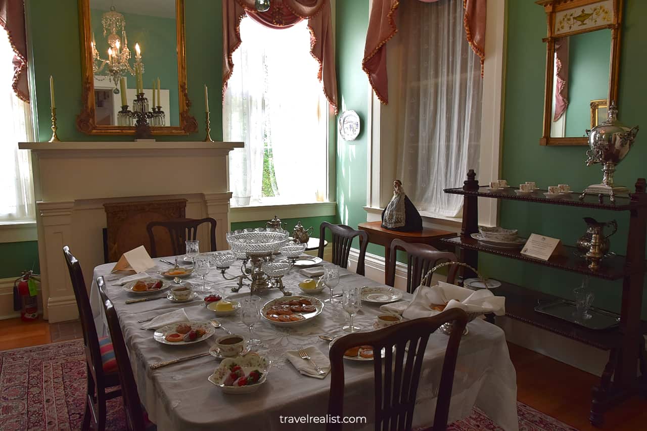 Dining Room at Neill-Cochran House Museum in Austin, Texas, US