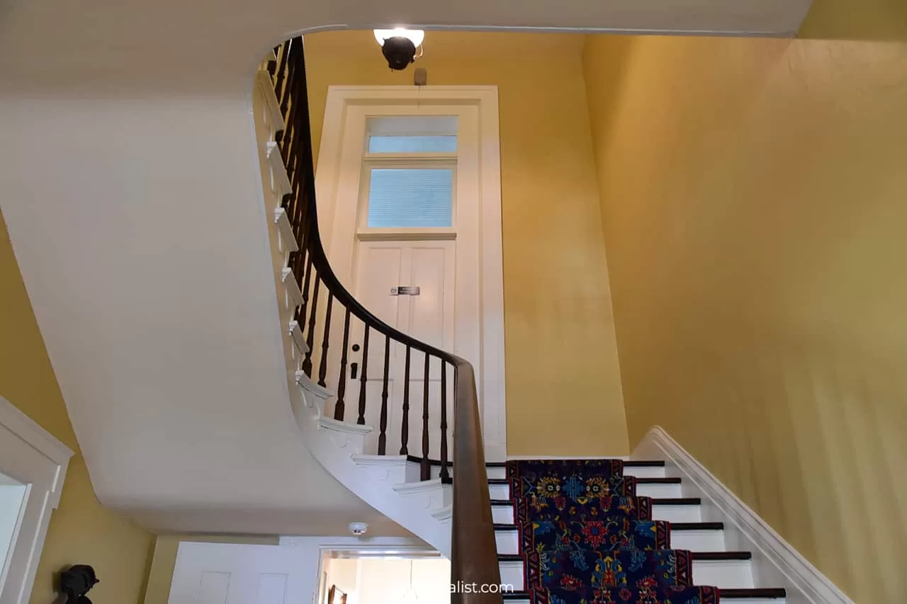 Staircase in Neill-Cochran House Museum in Austin, Texas, US