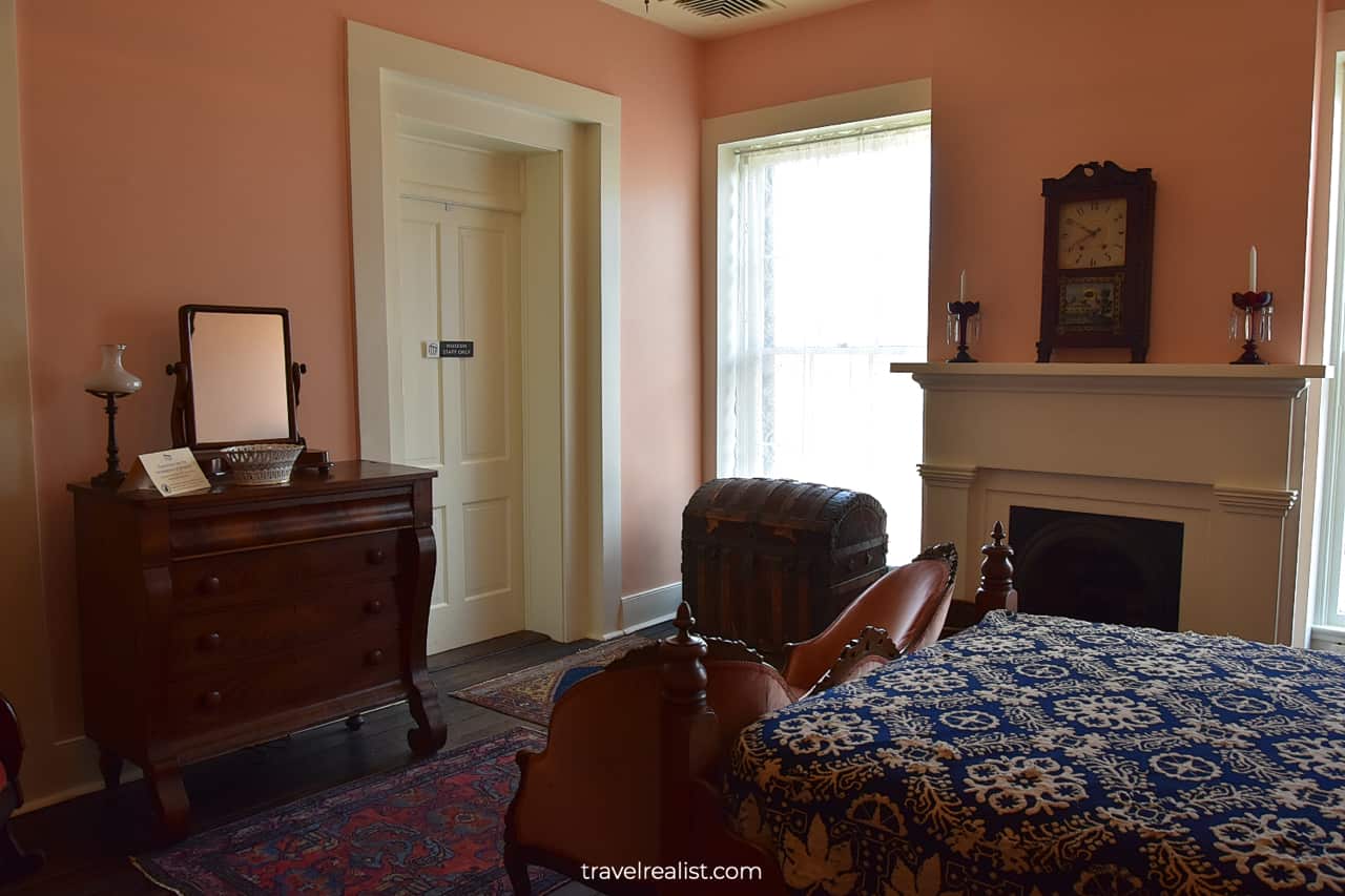 1855 Bedroom at Neill-Cochran House Museum in Austin, Texas, US