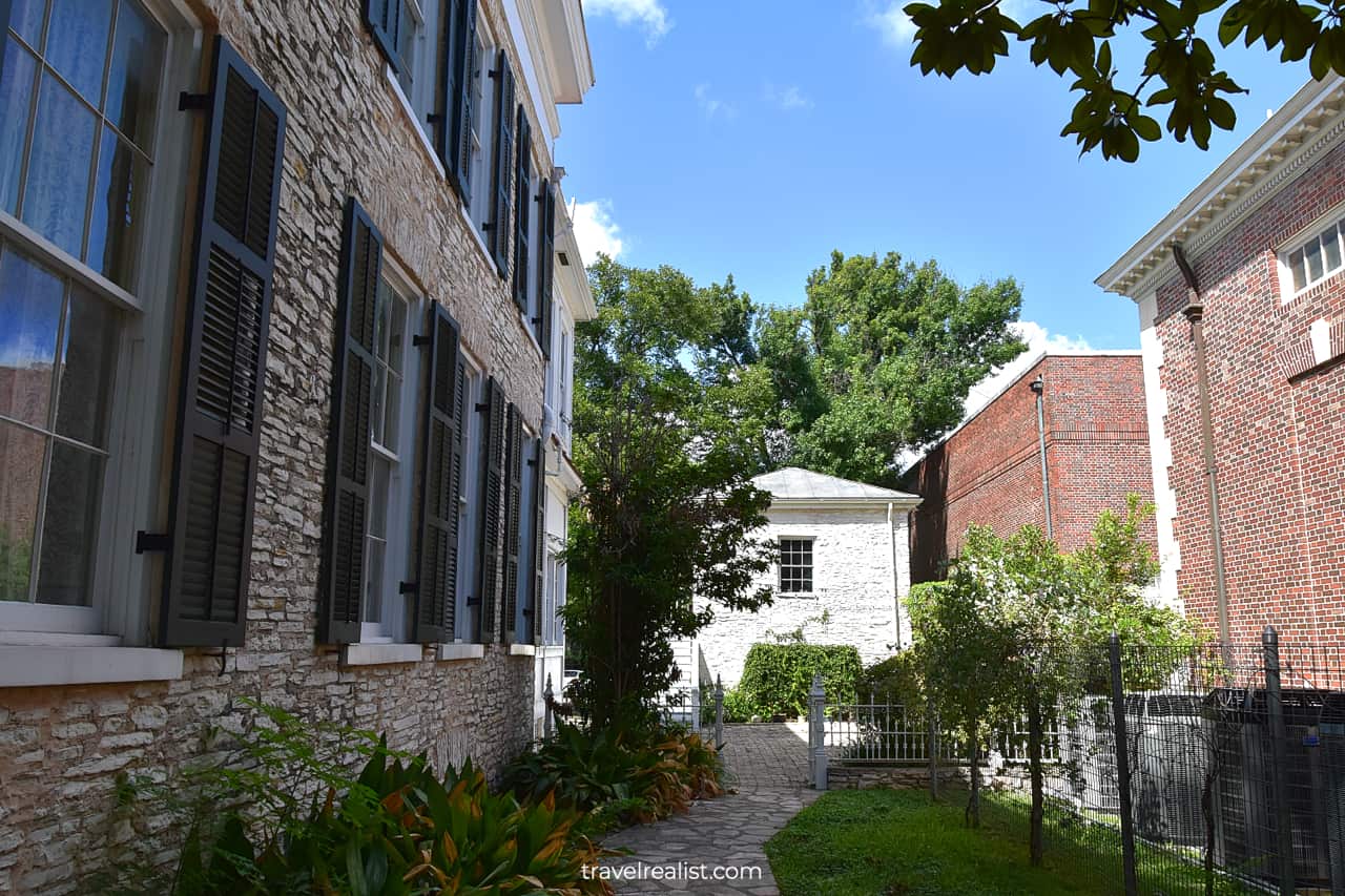 Path to Slave Quarters at Neill-Cochran House Museum in Austin, Texas, US