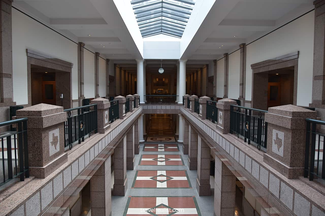 Hallway in Extension in Texas Capitol in Austin, Texas, US