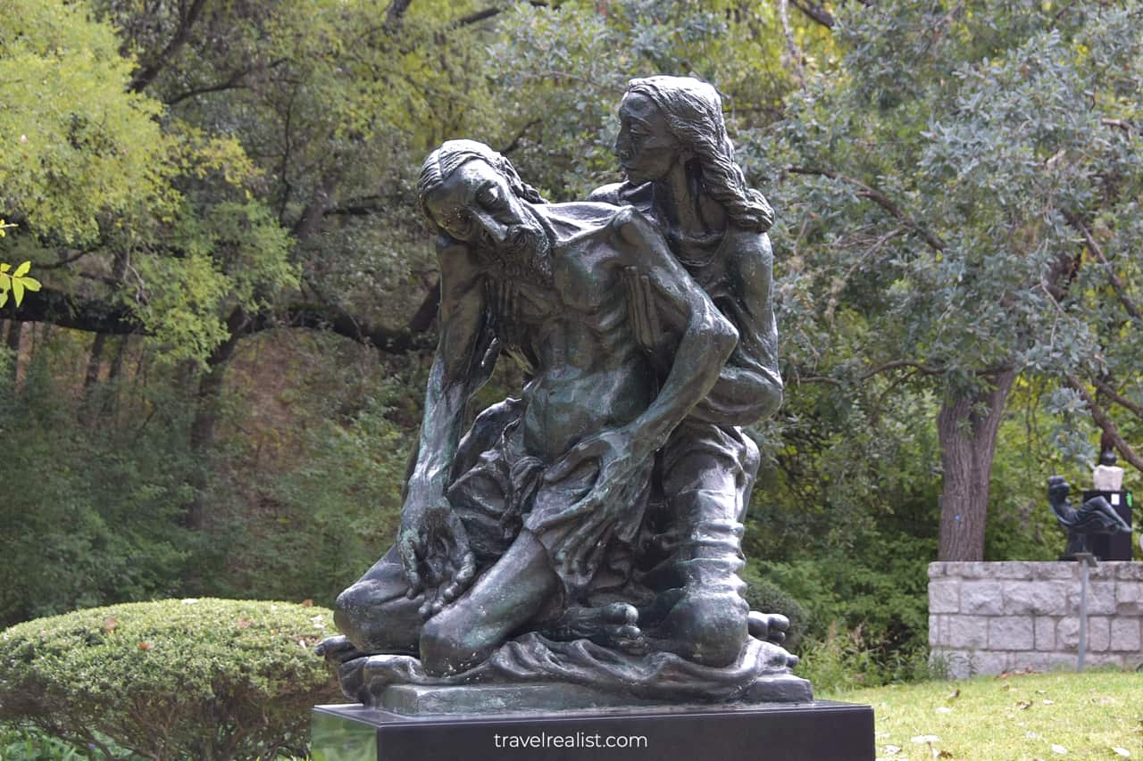 Pieta sculpture in Umlauf Sculpture Garden & Museum in Austin, Texas