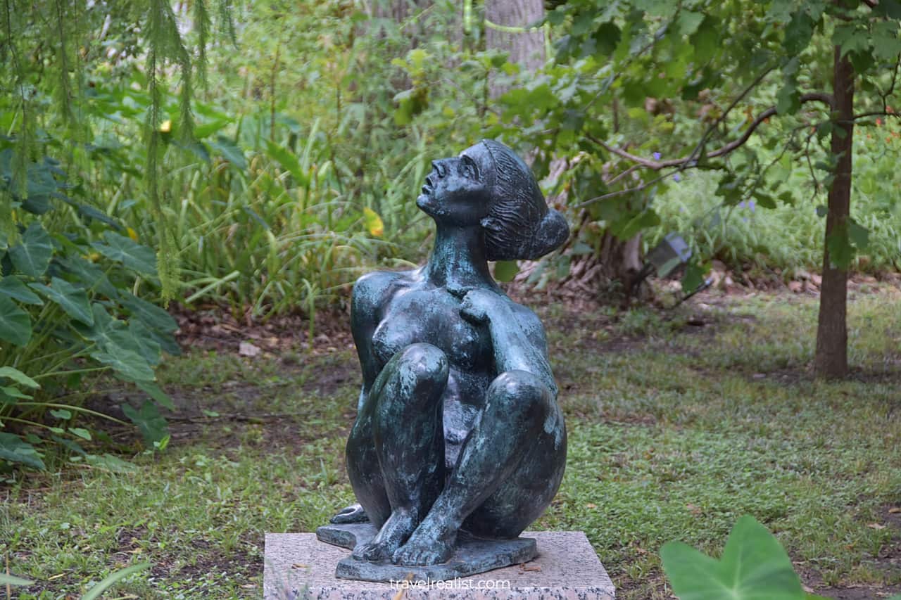 Seated Bather sculpture in Umlauf Sculpture Garden & Museum in Austin, Texas