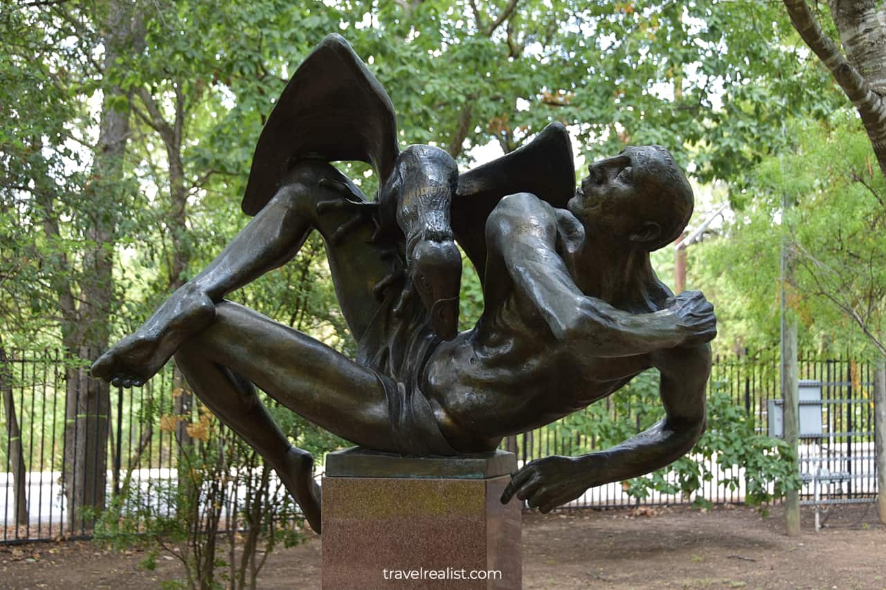 Prometheus sculpture in Umlauf Sculpture Garden & Museum in Austin, Texas