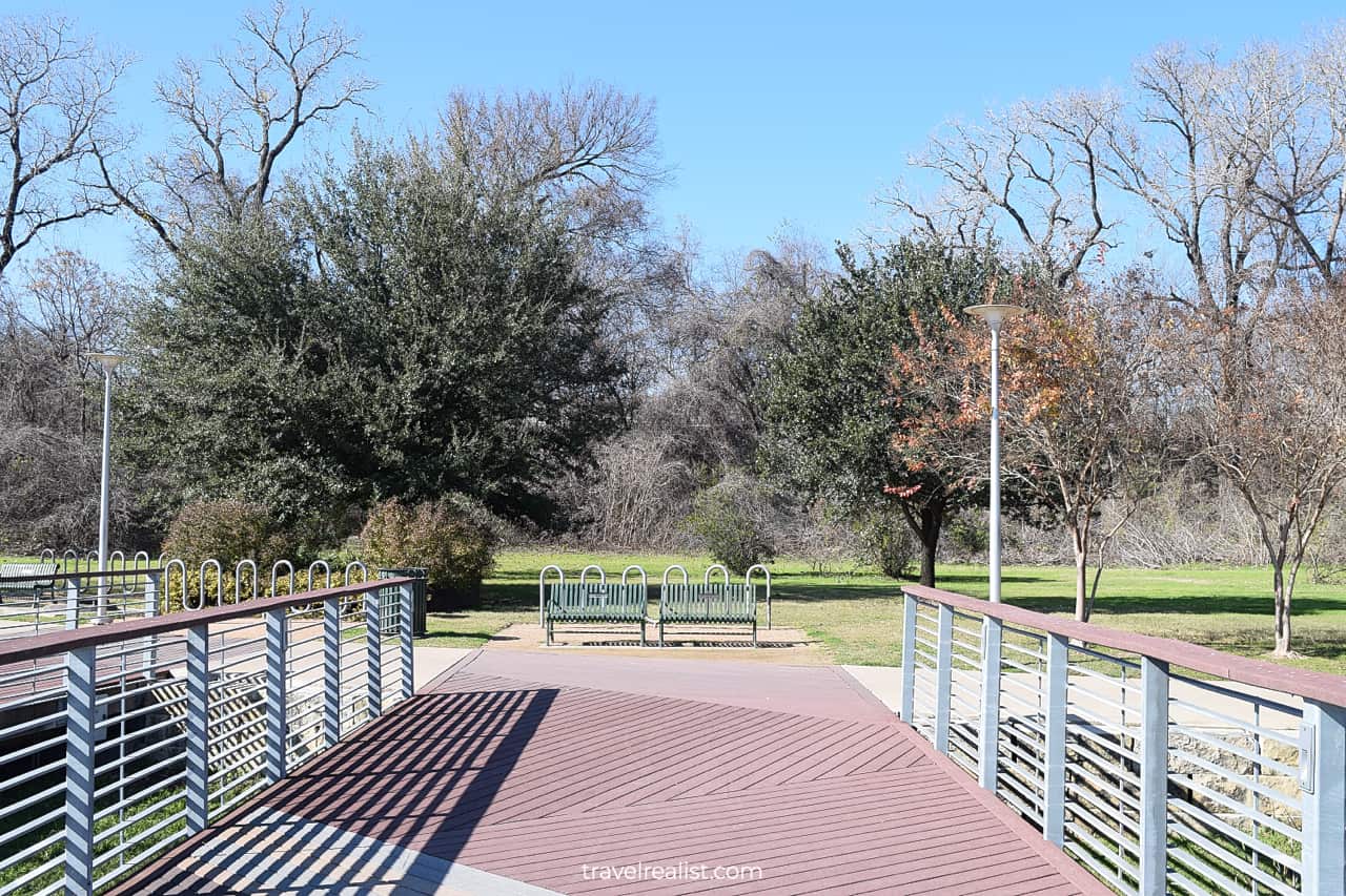 Benches near Butler Shores on Butler Hike and Bike Trail in Austin, Texas, US