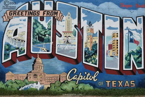 Austin sign in Austin, Texas, US