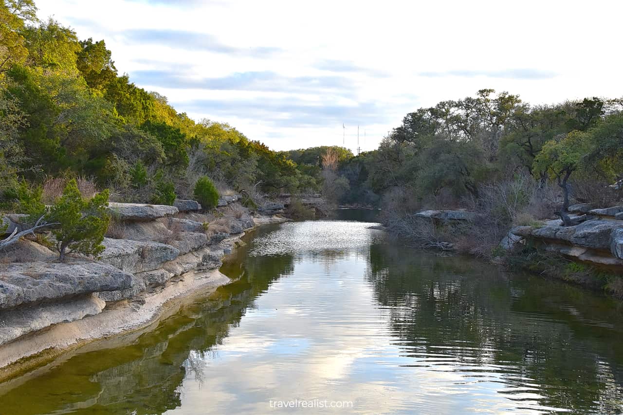 Bull Creek panorama in Austin, Texas, US
