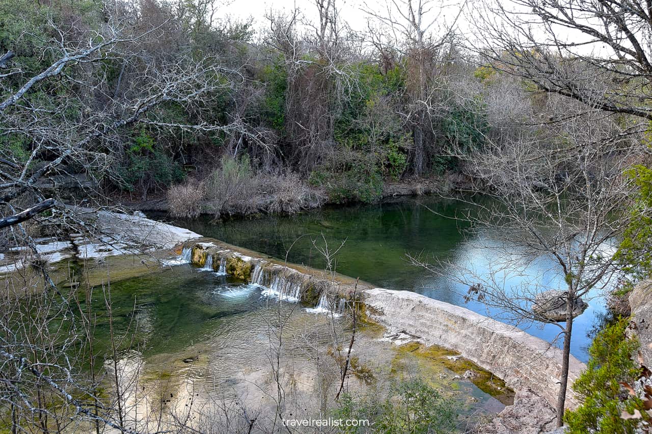 Bull Creek flowing to the Colorado River in Austin, Texas, US