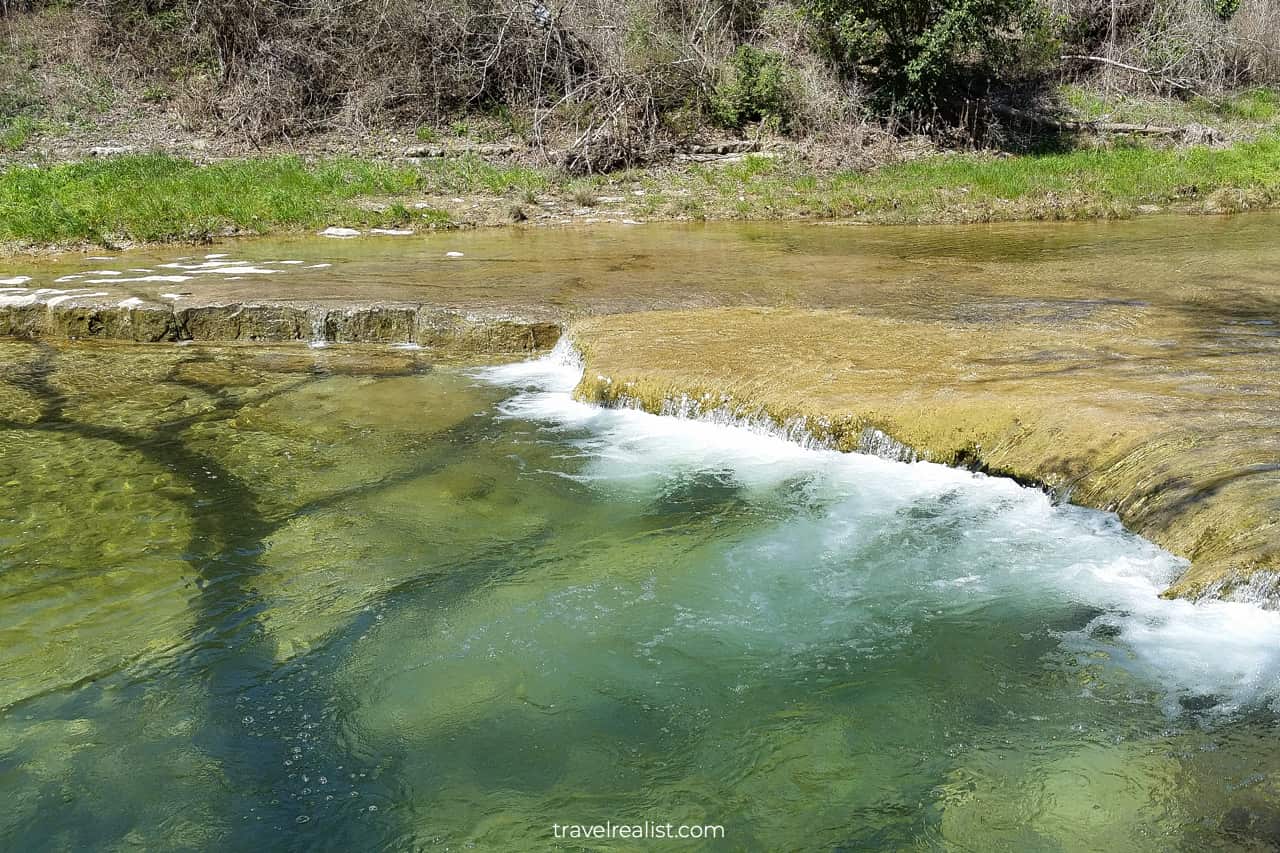 Swimming hole on Bull Creek in Austin, Texas, US