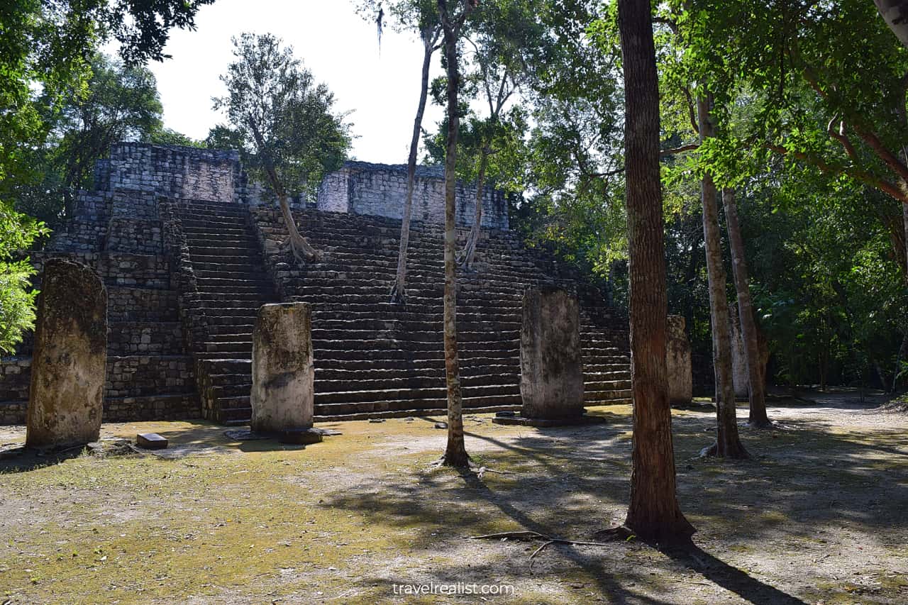 Small pyramid in Calakmul, Mexico