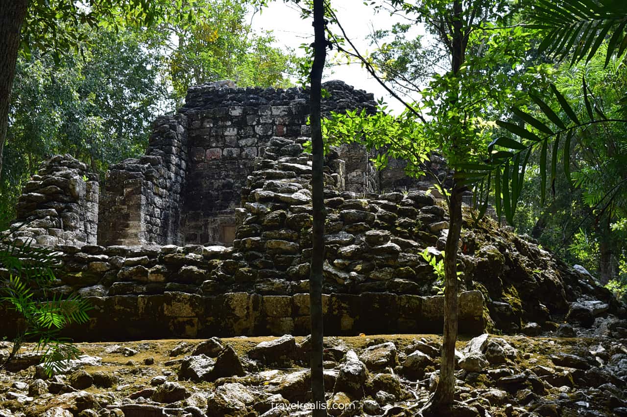 Ruins and jungle in Chicana, Mexico