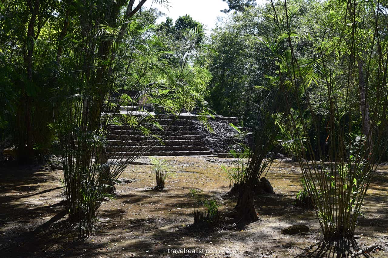 Balamku ruins and jungle in Balamku, Mexico