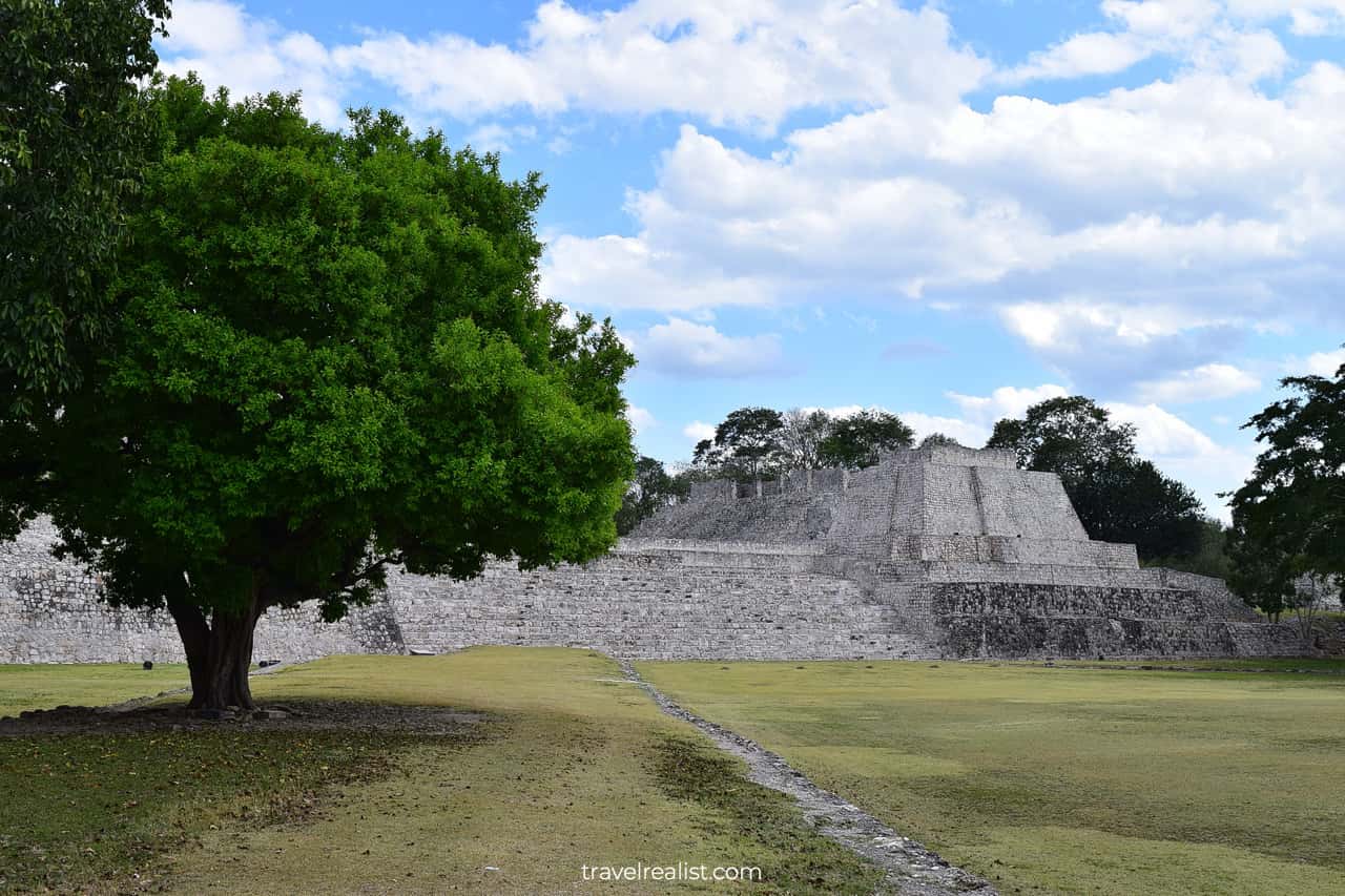 Major archaeological structures in Edzna, Mexico
