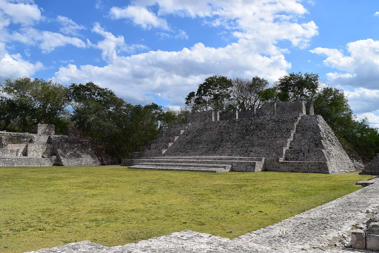 Plaza of Edzna in Mexico