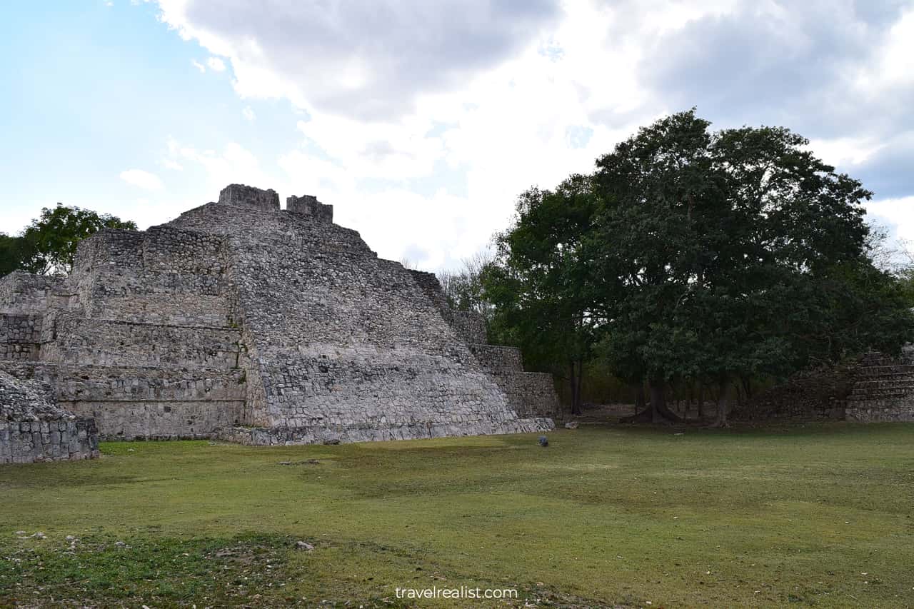 Structures of in Edzna Archaeological Site in Mexico