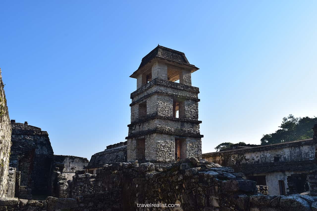 Inner Court and Palace Tower in Palenque, Mexico