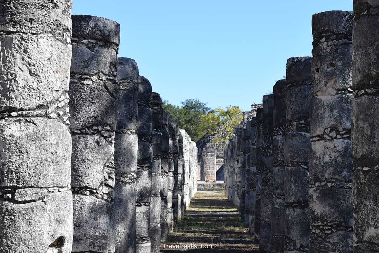 Hall of the Thousand Columns in Chichen Itza, Mexico
