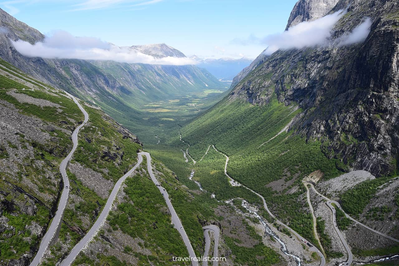Winding mountain Trollstigen Road in Norway