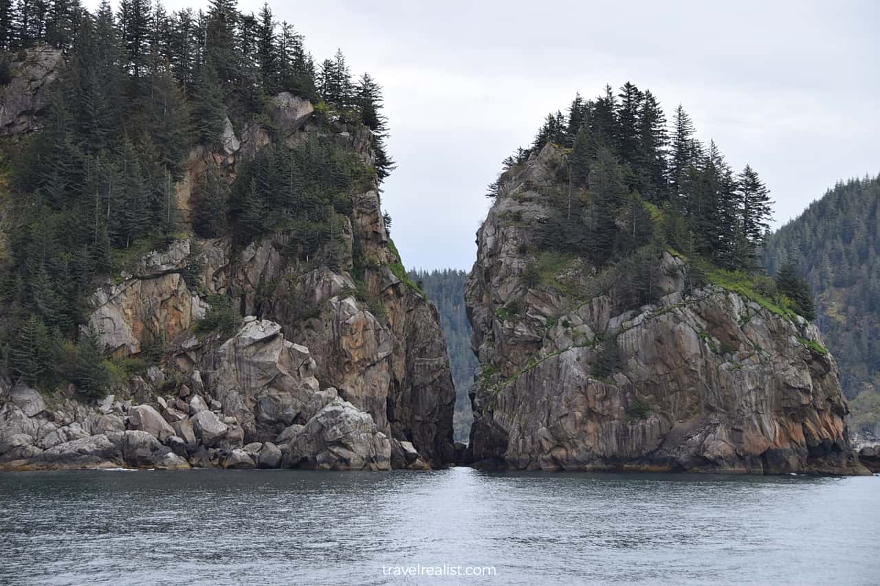 Fox island cliffs in Resurrection Bay, Alaska, US