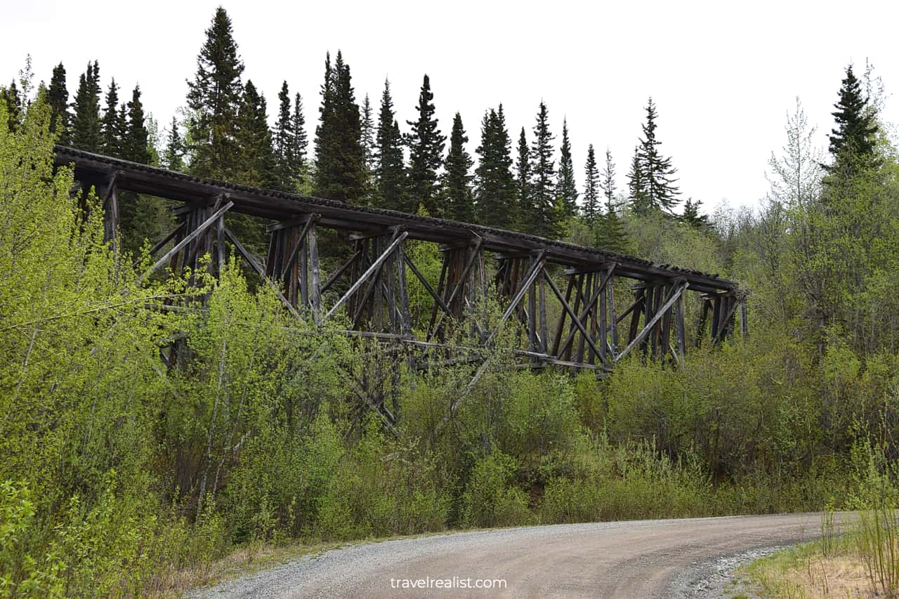 Old Railway Bridge in Wrangell-St. Elias National Park & Preserve, Alaska, US