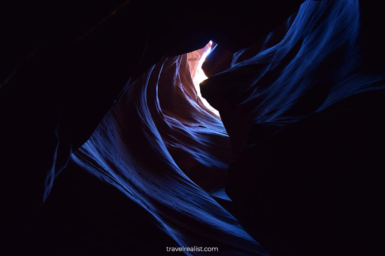 Narrow spot in Antelope Canyon, Arizona, US