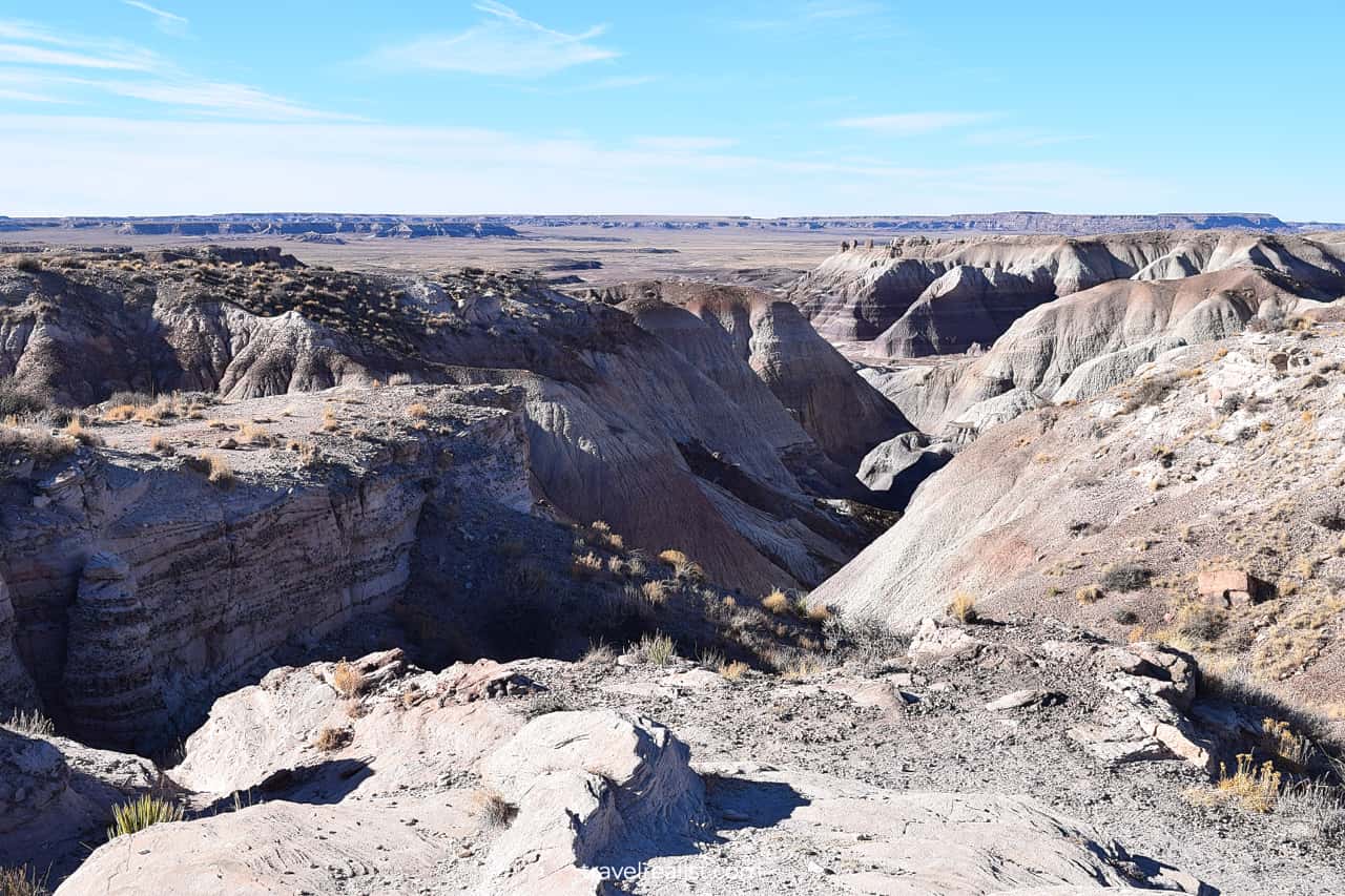 Badlands at Blue Mesa Overlooks in Petrified Forest National Park, Arizona, US
