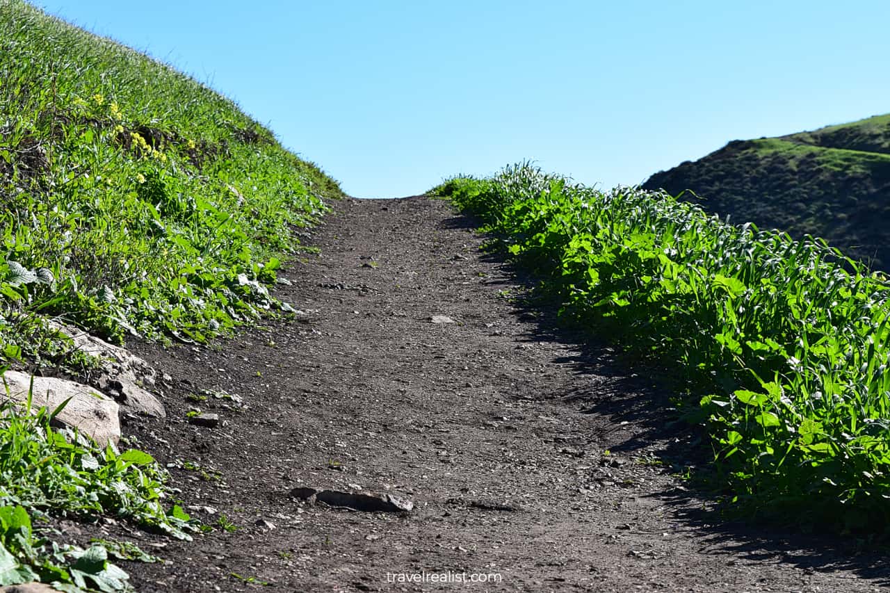 Uphill hike on Cavern Point trail Channel Islands National Park, California, US