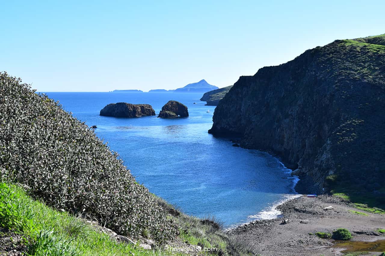 Scorpion harbor in Channel Islands National Park, California, US