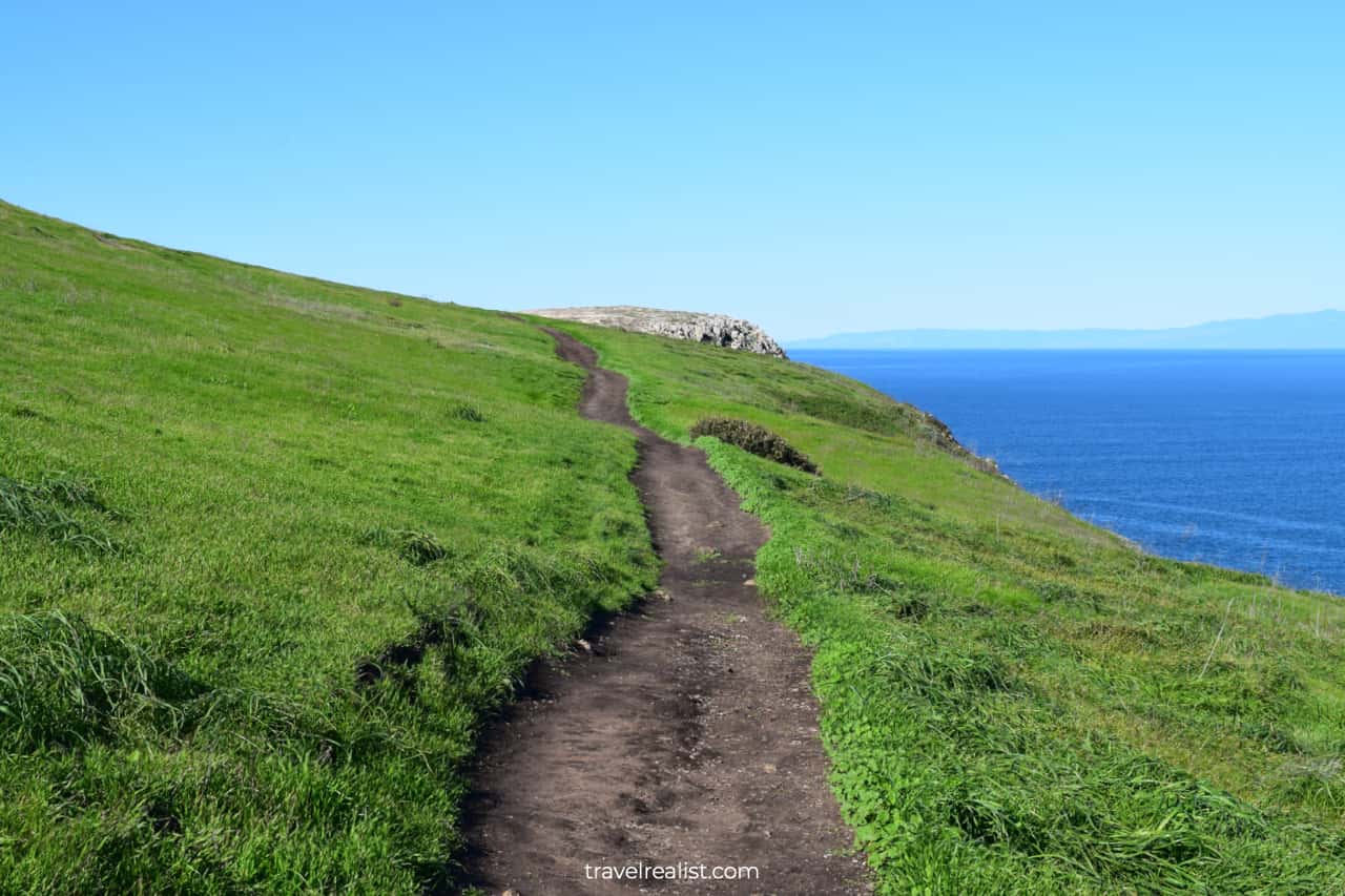 Flat Cavern Point trail in Channel Islands National Park, California, US